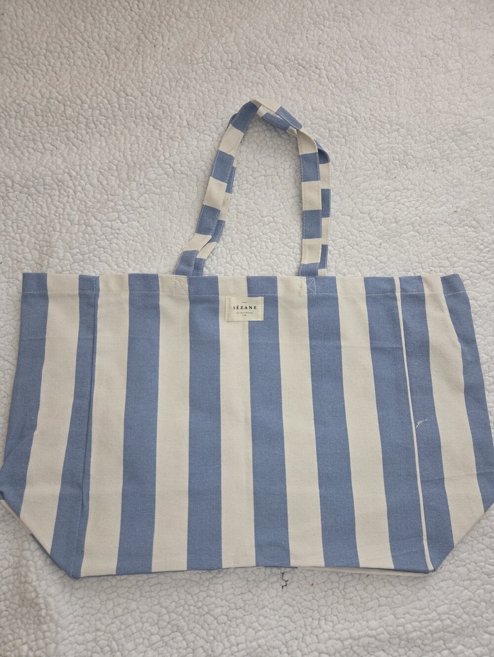 Sezane Canvas Tote Beach Bag NEW - Picture 2 of 9